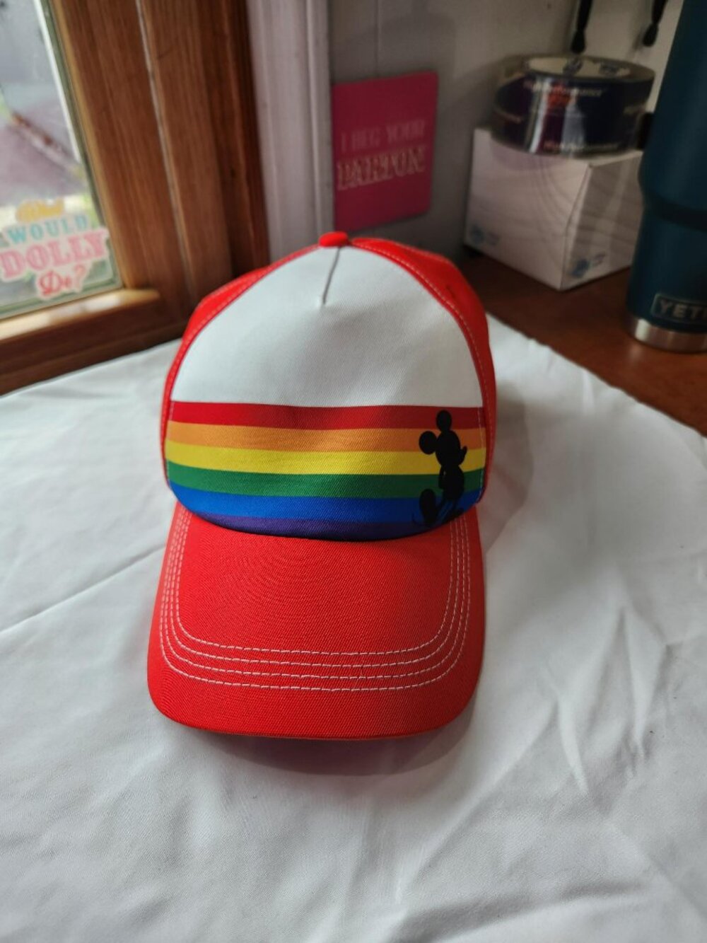 Disney Parks Pride Rainbow Mickey Adjustable Baseball Cap